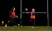 16 December 2020; Zoe Bell and Iris Negi in action during a Railway Union RFC Girls 'Give it a Try' training session at Railway Union RFC in Park Avenue, Dublin. Photo by Matt Browne/Sportsfile