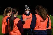 16 December 2020; Leinster player Eve Higgins with players during a Railway Union RFC Girls 'Give it a Try' training session at Railway Union RFC in Park Avenue, Dublin. Photo by Matt Browne/Sportsfile