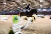 17 December 2020; Dermott Lennon competing on L'Esprit Hero Z in The Underwriting Exchange Speed Class event during day 1 of the Horse Sport Ireland Show Jumping Masters at Emerald International Equestrian Centre in Enfield, Kildare. Photo by Stephen McCarthy/Sportsfile