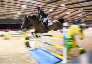 17 December 2020; Michael P Duffy competing on Lumbumbo in The Underwriting Exchange Speed Class event during day 1 of the Horse Sport Ireland Show Jumping Masters at Emerald International Equestrian Centre in Enfield, Kildare. Photo by Stephen McCarthy/Sportsfile