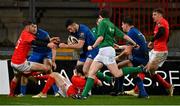 18 December 2020; Andrew Smith of Leinster on the way to score his side's first try during the A Interprovincial Friendly match between Munster A and Leinster A at Thomond Park in Limerick. Photo by Brendan Moran/Sportsfile