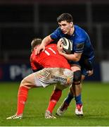 18 December 2020; Cormac Foley of Leinster is tackled by Liam Coombes of Munster during the A Interprovincial Friendly match between Munster A and Leinster A at Thomond Park in Limerick. Photo by Brendan Moran/Sportsfile