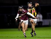 18 December 2020; Adrian Prendergast of Galway is tackled by Conor Heary of Kilkenny during the Bord Gáis Energy Leinster Under 20 Hurling Championship Semi-Final match between Kilkenny and Galway at MW Hire O'Moore Park in Portlaoise, Laois. Photo by Piaras Ó Mídheach/Sportsfile