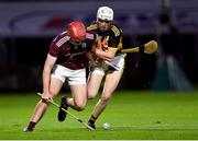 18 December 2020; Séan Neary of Galway is tackled by Conor Murphy of Kilkenny during the Bord Gáis Energy Leinster Under 20 Hurling Championship Semi-Final match between Kilkenny and Galway at MW Hire O'Moore Park in Portlaoise, Laois. Photo by Piaras Ó Mídheach/Sportsfile
