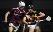 18 December 2020; John Fleming of Galway in action against Darragh Corcoran of Kilkenny during the Bord Gáis Energy Leinster Under 20 Hurling Championship Semi-Final match between Kilkenny and Galway at MW Hire O'Moore Park in Portlaoise, Laois. Photo by Piaras Ó Mídheach/Sportsfile