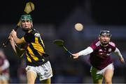 18 December 2020; Ian Byrne of Kilkenny in action against Dylan Shaughnessy of Galway during the Bord Gáis Energy Leinster Under 20 Hurling Championship Semi-Final match between Kilkenny and Galway at MW Hire O'Moore Park in Portlaoise, Laois. Photo by Piaras Ó Mídheach/Sportsfile