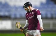 18 December 2020; Dylan Shaughnessy of Galway celebrates after the Bord Gáis Energy Leinster Under 20 Hurling Championship Semi-Final match between Kilkenny and Galway at MW Hire O'Moore Park in Portlaoise, Laois. Photo by Piaras Ó Mídheach/Sportsfile