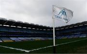 19 December 2020; A general view of a sideline flag ahead of the EirGrid GAA Football All-Ireland Under 20 Championship Final match between Dublin and Galway at Croke Park in Dublin. Photo by Sam Barnes/Sportsfile