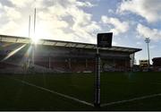 19 December 2020; A general view inside the stadium prior to the Heineken Champions Cup Pool B Round 2 match between Gloucester and Ulster at Kingsholm Stadium in Gloucester, England. Photo by Harry Murphy/Sportsfile