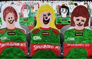 19 December 2020; A general view of the 'Supporters' drawn and coloured by school children from Mayo and Dublin in the Cusack Stand prior to the GAA Football All-Ireland Senior Championship Final match between Dublin and Mayo at Croke Park in Dublin. Photo by Sam Barnes/Sportsfile