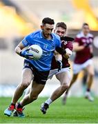 19 December 2020; Ciarán Archer of Dublin in action against Jack Glynn of Galway during the EirGrid GAA Football All-Ireland Under 20 Championship Final match between Dublin and Galway at Croke Park in Dublin. Photo by Eóin Noonan/Sportsfile