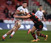19 December 2020; Alan O'Connor of Ulster is tackled by Mark Atkinson of Gloucester during the Heineken Champions Cup Pool B Round 2 match between Gloucester and Ulster at Kingsholm Stadium in Gloucester, England. Photo by Harry Murphy/Sportsfile