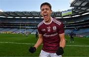 19 December 2020; Ryan Monahan of Galway celebrates following the EirGrid GAA Football All-Ireland Under 20 Championship Final match between Dublin and Galway at Croke Park in Dublin. Photo by Sam Barnes/Sportsfile