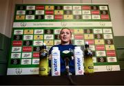 24 November 2020; Republic of Ireland captain Katie McCabe during a virtual press conference at the Castleknock Hotel in Dublin. Photo by Stephen McCarthy/Sportsfile