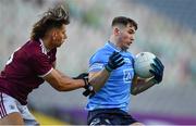 19 December 2020; Luke Swan of Dublin in action against Seán Fitzgerald of Galway during the EirGrid GAA Football All-Ireland Under 20 Championship Final match between Dublin and Galway at Croke Park in Dublin. Photo by Sam Barnes/Sportsfile