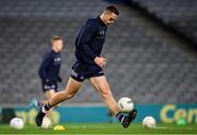 19 December 2020; Brian Fenton of Dublin makes his way out to the warm-up ahead of the GAA Football All-Ireland Senior Championship Final match between Dublin and Mayo at Croke Park in Dublin. Photo by Seb Daly/Sportsfile