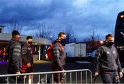 19 December 2020; Munster team arrives ahead of the Heineken Champions Cup Pool B Round 2 match between ASM Clermont Auvergne and Munster at Stade Marcel-Michelin in Clermont-Ferrand, France. Photo by Julien Poupart/Sportsfile