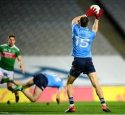 19 December 2020; Dean Rock of Dublin scores his side's first goal during the GAA Football All-Ireland Senior Championship Final match between Dublin and Mayo at Croke Park in Dublin. Photo by Stephen McCarthy/Sportsfile
