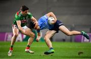 19 December 2020; Paddy Small of Dublin in action against Lee Keegan of Mayo during the GAA Football All-Ireland Senior Championship Final match between Dublin and Mayo at Croke Park in Dublin. Photo by Seb Daly/Sportsfile