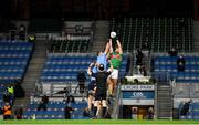 19 December 2020; Aidan O'Shea of Mayo and James McCarthy of Dublin contest the throw-in during the GAA Football All-Ireland Senior Championship Final match between Dublin and Mayo at Croke Park in Dublin. Photo by Seb Daly/Sportsfile