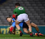 19 December 2020; Dean Rock of Dublin in action against Stephen Coen of Mayo during the GAA Football All-Ireland Senior Championship Final match between Dublin and Mayo at Croke Park in Dublin. Photo by Sam Barnes/Sportsfile