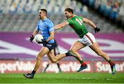 19 December 2020; James McCarthy of Dublin in action against Aidan O'Shea of Mayo during the GAA Football All-Ireland Senior Championship Final match between Dublin and Mayo at Croke Park in Dublin. Photo by Stephen McCarthy/Sportsfile