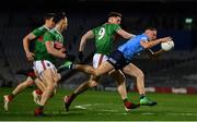 19 December 2020; Paddy Small of Dublin is tackled by Matthew Ruane of Mayo during the GAA Football All-Ireland Senior Championship Final match between Dublin and Mayo at Croke Park in Dublin. Photo by Sam Barnes/Sportsfile