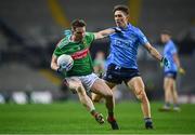 19 December 2020; Matthew Ruane of Mayo in action against Michael Fitzsimons of Dublin during the GAA Football All-Ireland Senior Championship Final match between Dublin and Mayo at Croke Park in Dublin. Photo by Eóin Noonan/Sportsfile