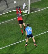 19 December 2020; Dean Rock of Dublin scores his side's first goal past David Clarke of Mayo during the GAA Football All-Ireland Senior Championship Final match between Dublin and Mayo at Croke Park in Dublin. Photo by Daire Brennan/Sportsfile