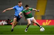 19 December 2020; Patrick Durcan of Mayo in action against Paddy Small of Dublin during the GAA Football All-Ireland Senior Championship Final match between Dublin and Mayo at Croke Park in Dublin. Photo by Piaras Ó Mídheach/Sportsfile