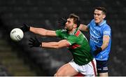 19 December 2020; Aidan O'Shea of Mayo in action against Brian Fenton of Dublin during the GAA Football All-Ireland Senior Championship Final match between Dublin and Mayo at Croke Park in Dublin. Photo by Piaras Ó Mídheach/Sportsfile