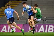 19 December 2020; Lee Keegan of Mayo is tackled by Michael Fitzsimons of Dublin during the GAA Football All-Ireland Senior Championship Final match between Dublin and Mayo at Croke Park in Dublin. Photo by Seb Daly/Sportsfile