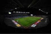 19 December 2020; A general view of the action infront of an empty stadium the GAA Football All-Ireland Senior Championship Final match between Dublin and Mayo at Croke Park in Dublin. Normally a full stadium crowd of 82,300 approx would be in attendance for the All-Ireland Finals but it is being played behind closed doors due to restrictions imposed by the Irish Government to contain the spread of the Coronavirus. Photo by Brendan Moran/Sportsfile