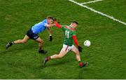 19 December 2020; Ryan O'Donoghue of Mayo in action against Jonny Cooper of Dublin during the GAA Football All-Ireland Senior Championship Final match between Dublin and Mayo at Croke Park in Dublin. Photo by Daire Brennan/Sportsfile