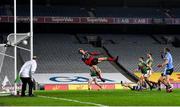 19 December 2020; Dean Rock of Dublin scores his side's first goal during the GAA Football All-Ireland Senior Championship Final match between Dublin and Mayo at Croke Park in Dublin. Photo by Stephen McCarthy/Sportsfile