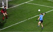 19 December 2020; Con O'Callaghan of Dublin scores his side's second goal past David Clarke of Mayo during the GAA Football All-Ireland Senior Championship Final match between Dublin and Mayo at Croke Park in Dublin. Photo by Daire Brennan/Sportsfile