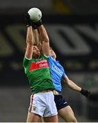 19 December 2020; Aidan O'Shea of Mayo in action against John Small of Dublin during the GAA Football All-Ireland Senior Championship Final match between Dublin and Mayo at Croke Park in Dublin. Photo by Eóin Noonan/Sportsfile