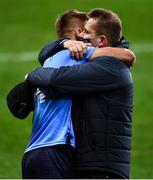 19 December 2020; Dublin manager Dessie Farrell and Jonny Cooper of Dublin celebrate following the GAA Football All-Ireland Senior Championship Final match between Dublin and Mayo at Croke Park in Dublin. Photo by Ray McManus/Sportsfile