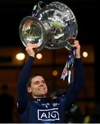 19 December 2020; Dublin captain Stephen Cluxton lifts the Sam Maguire Cup following the GAA Football All-Ireland Senior Championship Final match between Dublin and Mayo at Croke Park in Dublin. Photo by Stephen McCarthy/Sportsfile