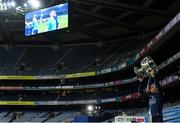 19 December 2020; Dublin captain Stephen Cluxton lifts the Sam Maguire Cup following the GAA Football All-Ireland Senior Championship Final match between Dublin and Mayo at Croke Park in Dublin. Photo by Piaras Ó Mídheach/Sportsfile