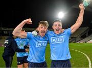19 December 2020; Seán Bugler, left, and Brian Howard of Dublin celebrate following their side's victory in the GAA Football All-Ireland Senior Championship Final match between Dublin and Mayo at Croke Park in Dublin. Photo by Seb Daly/Sportsfile
