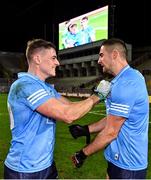 19 December 2020; Brian Howard, left, and James McCarthy of Dublin congratulate each other following their side's victory in the GAA Football All-Ireland Senior Championship Final match between Dublin and Mayo at Croke Park in Dublin. Photo by Seb Daly/Sportsfile