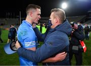 19 December 2020; Dublin manager Dessie Farrell and Brian Fenton of Dublin following the GAA Football All-Ireland Senior Championship Final match between Dublin and Mayo at Croke Park in Dublin. Photo by Eóin Noonan/Sportsfile