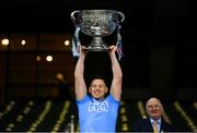 19 December 2020; Philip McMahon of Dublin lifts the Sam Maguire Cup following the GAA Football All-Ireland Senior Championship Final match between Dublin and Mayo at Croke Park in Dublin. Photo by Stephen McCarthy/Sportsfile