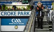 19 December 2020; Croke Park Deputy Chief Steward Mairead O’Carroll removes the Sam Maguire Cup following the GAA Football All-Ireland Senior Championship Final match between Dublin and Mayo at Croke Park in Dublin. Photo by Stephen McCarthy/Sportsfile