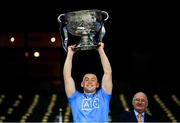 19 December 2020; Con O'Callaghan of Dublin lifts the Sam Maguire Cup following the GAA Football All-Ireland Senior Championship Final match between Dublin and Mayo at Croke Park in Dublin. Photo by Stephen McCarthy/Sportsfile
