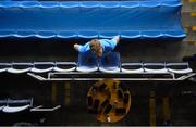 19 December 2020; Jonny Cooper of Dublin are interviewed by the media in the empty seats of the Hogan Stand after the GAA Football All-Ireland Senior Championship Final match between Dublin and Mayo at Croke Park in Dublin. Photo by Brendan Moran/Sportsfile