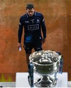 19 December 2020; Dublin captain Stephen Cluxton walks down the players tunnel, leaving the Sam Maguire Cup behind on the podium due to the protocol set down by the GAA, after the GAA Football All-Ireland Senior Championship Final match between Dublin and Mayo at Croke Park in Dublin. Photo by Brendan Moran/Sportsfile