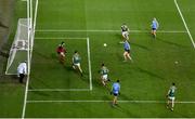19 December 2020; Con O'Callaghan of Dublin scores his side's second goal past David Clarke of Mayo during the GAA Football All-Ireland Senior Championship Final match between Dublin and Mayo at Croke Park in Dublin. Photo by Daire Brennan/Sportsfile