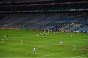 19 December 2020; A general view of the action in an empty stadium during the GAA Football All-Ireland Senior Championship Final match between Dublin and Mayo at Croke Park in Dublin. Normally a full stadium crowd of 82,300 approx would be in attendance for the All-Ireland Finals but it is being played behind closed doors due to restrictions imposed by the Irish Government to contain the spread of the Coronavirus. Photo by Brendan Moran/Sportsfile